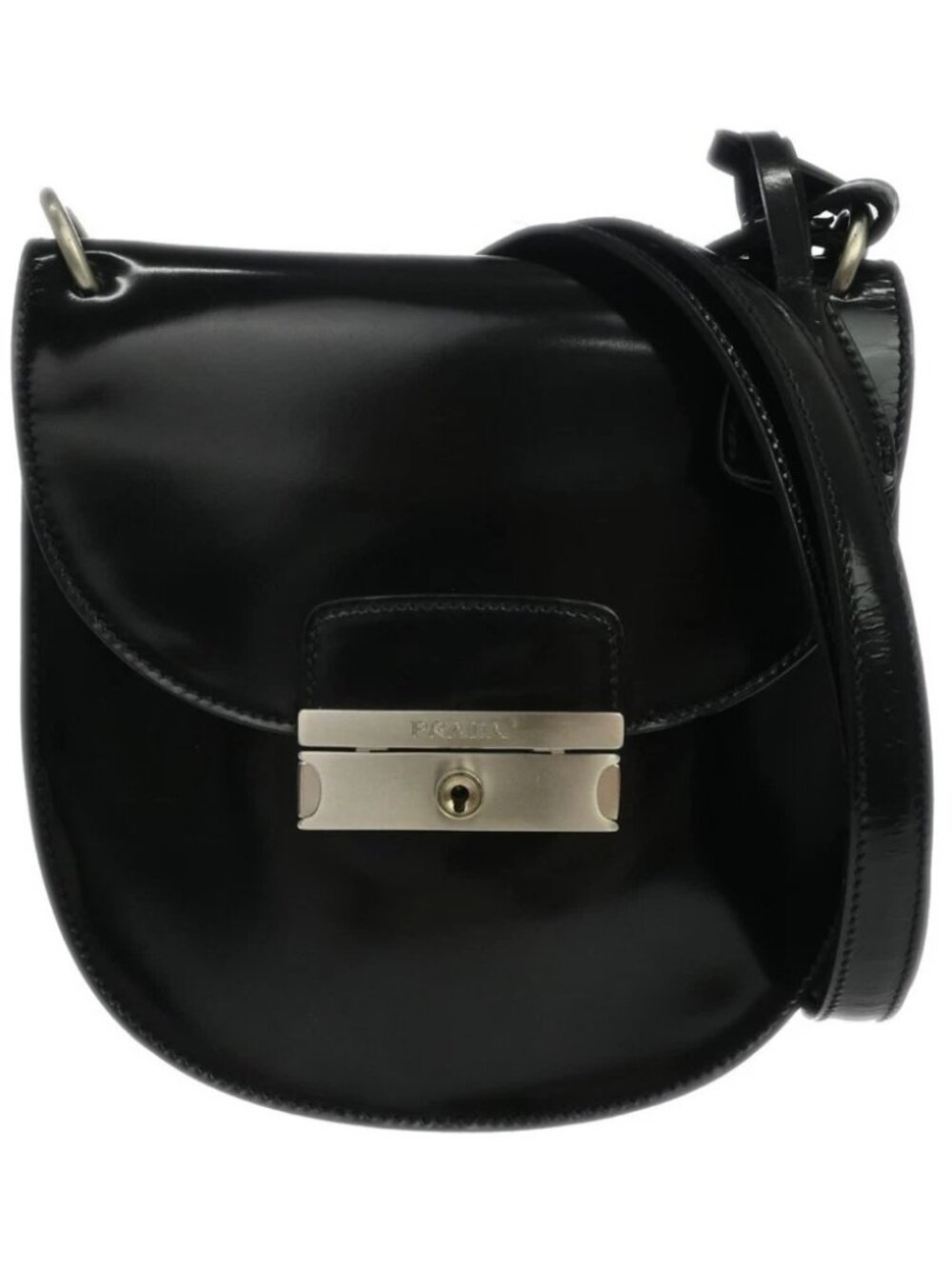 Prada Black Leather Shoulder Bag